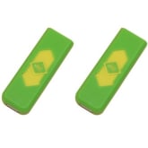 Unbranded USB Electronic Rechargeable Battery Flameless Cigar Cigarette Lighter Set of 2 (Green)