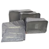 High Quality Nylon Waterproof Shacke Pak - 6Set Packing Cubes - Travel Organizers with Laundry Bag (Grey) (Intl)