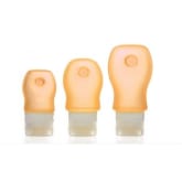 Oem ASSIS 3pcs Travel Silicone Outdoor Portable Leak Proof Squeezable Travel Bottles Set Perfect for Liquid Toiletries(89ml+60ml+37ml)--Orange (Intl)