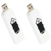 Unbranded USB Electronic Rechargeable Battery Flameless Cigar Cigarette Lighter Set of 2 (White) with free Ninja Wallet
