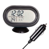 Vakind Auto Car Digital Thermometer Voltage Meter LCD Monitor Clock Blue (Intl)