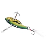 4pcs 12g/6.5cm Metal VIB Fishing Lure Treble Hook Hard Bait Bass Sequins Paillette with Pin Feather Crankbait Vibration Fishing Tackle