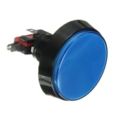 Oem Blue LED Light Lamp 60MM Big Round Arcade Video Game Player Push Button Switch (Intl)