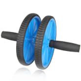 Blue Dual ABS Abdominal Roller Wheel Exerciser Workout Roller Exercise