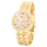Geneva GENEVA Marie Women's Gold Stainless Steel Strap Watch BUS027