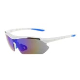 Outdoor Sport Cycling Bicycle Bike Riding Goggle UV400 (White+Blue color)