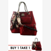 Hannah 1231 Premium Bag Set (Maroon) BUY 1 TAKE 1