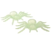 Foxnovo 10cm Cool Plastic Lifelike Noctilucent Spider Decoration Cosplay Prop for Halloween /Parties - One Pair