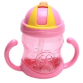 Lalang LALANG Leakproof Baby Kids Drinking Bottle with Straw (Pink)
