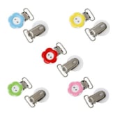 Oem OEM Flower Double Holes Resin Pacifier Clips