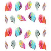 Oem Beauty Colorful Leopard Water 1724 Transfer Stickers 3D Nail Art Tips Feather Decals