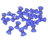 Oem Linemart 3D Glitters Bow Tie Rhinestones Nail Art Tips DIY Decoration 20-piece Set Blue (Intl)