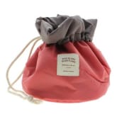 Oem Women Travel Makeup Cosmetic Barrel Shaped Cylindrical Pouch Bag Toiletry Case