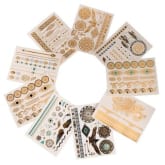 Oem OEM SuperCart 9 Sheets Stylish Unisex Disposable Tattoo Stickers Water Transfer Tattoos