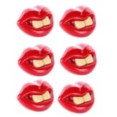 Tickle Joyful Baby Broadway Funny Design Pacifier Set of 6 (Red)