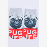 Oem OEM Women’s Socks Low Cut Ankle Cotton 3D Printed Animals Black Shar Pei (Intl)