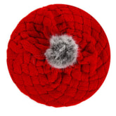 Vakind VAKIND New Kid Hat Baby Handmade Knit Crochet Baby Hat Cute Warm Beanie (Red)