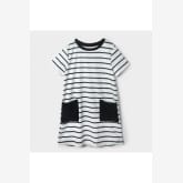 Blush Girls Stripe Jacquard Shirt Dress