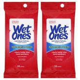 Unbranded Wet Ones Antibacterial Hand Sanitizers Wipe Pack of 15 Set of 2