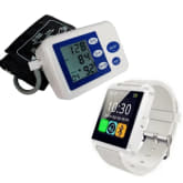 Unbranded Blood Pressure Heartbeat Monitor (Blue/White) with C-001 Smart Watch White