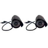 Amax NK-6312S CCTV Bullet Type Camera Set of 2 (Black)