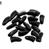Clothingloves 20Pcs Fashion Pet Dog Cat Paw Claw Control Nail Caps Cover nail art accessories Pet (Black)