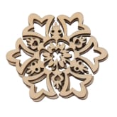 Generic 10 Carved Wood Snowflake Christmas Tree Hanging Ornament Tag Xmas Room Decor