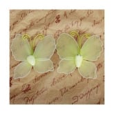 Generic 2pcs Stocking Butterflies Wedding Decorations Yellow