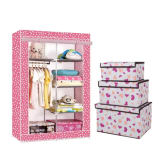 Gmy GMY Fashion Cloth Wardrobe (PinkDot) With Storage Box 3 pieces Set (Heart)