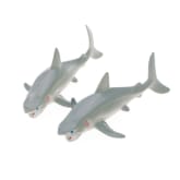 Generic 2pcs Marine Animal Model Shark Model Kids Toy w/ Squeeze Horn