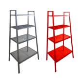 Ikea IKEA LERBERG Shelf Unit (Dark Grey) and IKEA LERBERG Shelf Unit (Red) Bundle