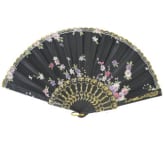 Vococal Handleld Folding Art Craft Fan (Black)