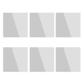 Oem Square Modern Mirror Wall Home Room 6PCSX10CMX10CM Silver