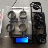Paket Ban tamiya Velg medium carbon plus ban super hard 2