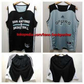 Setelan Jersey Basket NBA San Antonio SPURS Reversible Bolak Balik