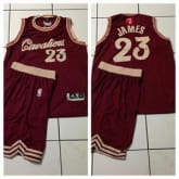 Setelan Jersey Basket Ball (NBA) Cleveland Cavaliers JAMES #23 Maroo