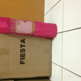 Matras yoga motif bunga pink 6 mm / yoga matt 6mm free bag