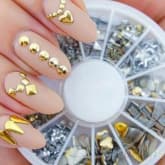 Metal Stud Wheel Gold Studed Silver Stud Nail Art Case