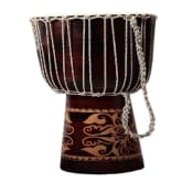 Cahaya Abadi Jimbe Djembe T: 60 Cm, D: 25 Cm, Drum Factory Alat Musik Perkusi - Coklat