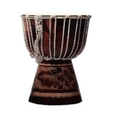 Cahaya Abadi Jimbe Djembe T: 50 Cm, D: 20 Cm, Drum Factory Alat Musik Perkusi - Coklat