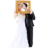 High Quality Synthetic Resin Bride & Groom Wedding Cake Topper Romantic Wedding Party Decoration Adorable Figurine Craft Gift
