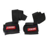 Generic 1 Pair Gym Weight Lifting Bar Straps Wrap Wrist Support Protection - Black