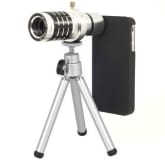Xcs® XCS® Zoom Telescope + Wide Angle Macro + Fish Eye Lens Set of 12 for iPhone 5 5G DC370-SZ (Black)