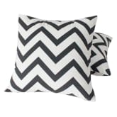 Blue Lans Blue lans Bluelans Cotton Ripple Wave Cushion Cover Black/White