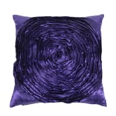Blue Lans Blue lans Bluelans Satin 3D Rose Flower Square Throw Pillow Cushion Case Cover Sofa Decor Purple