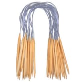 Niceeshop niceEshop Single Pointed Bamboo Circular Knitting Needles Set Kit with Plastic Tube (Bleached Wooden Color)