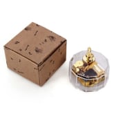 Acrylic Clear Gurdy Clockwork Movement Music Box Play Tunes Castle in the Sky