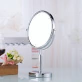 Oem OEM M5418 8 Inch Brass Round Makeup Table Mirror Chromed (Silver)