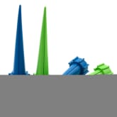 Vococal 4 PCS Garden Cone Shape Watering Spike Plant Flower Waterer Bottle Irrigation System