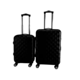 ABS Hard Case Diamond 2 In 1 Luggage Set (Black) (EXPORT) - Intl